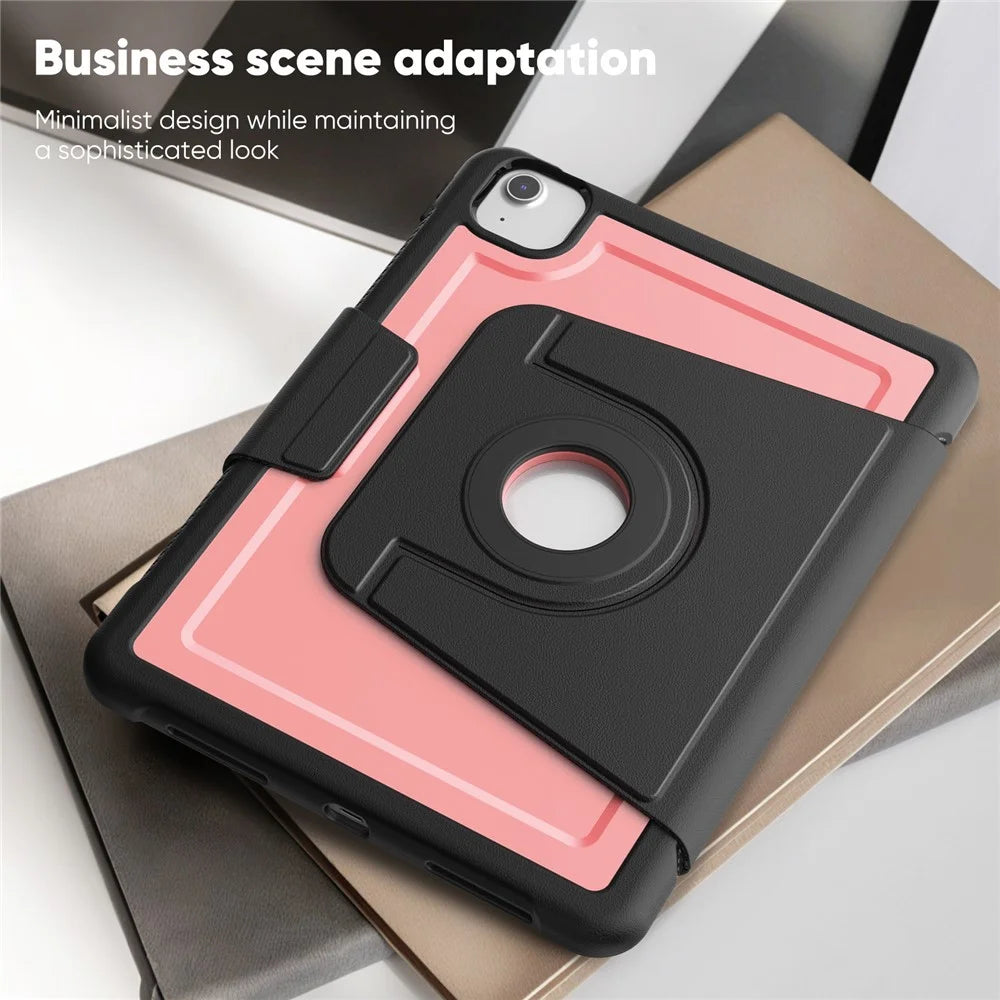 Tablet Case for iPad Air 11 (2026) / (2025) / (2024) / Air (2022) / (2020) / Pro 11 (2022) / (2021) / (2020) Detachable PU Leather Flip Cover - Pink - 6