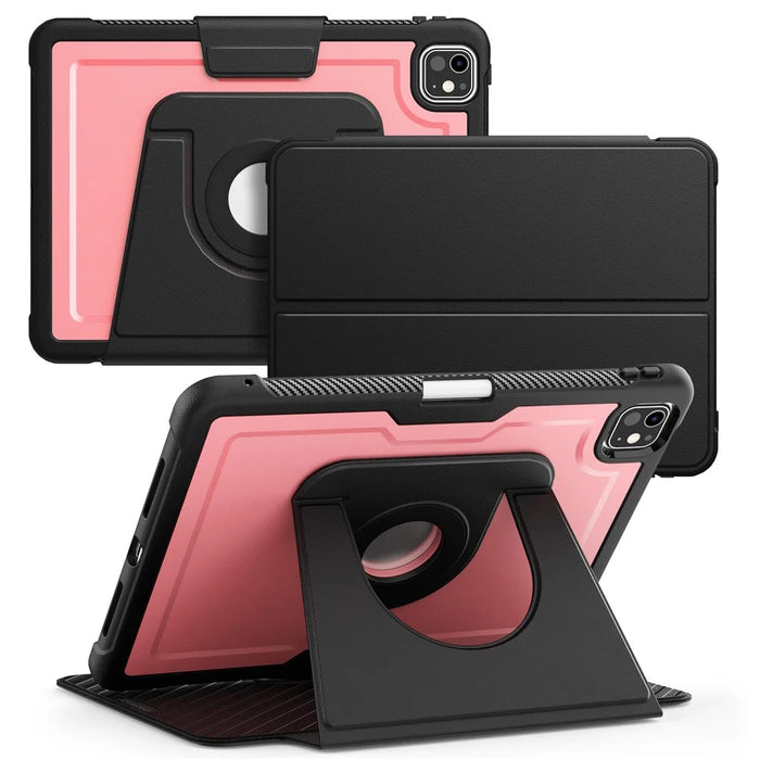 For iPad Pro 11 (2025) / 11 (2024) Tablet Case Detachable PC + TPU + PU Leather Flip Cover - Pink - 1