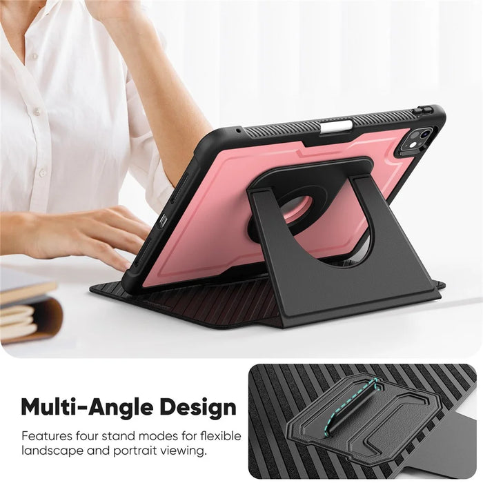 For iPad Pro 11 (2025) / 11 (2024) Tablet Case Detachable PC + TPU + PU Leather Flip Cover - Pink - 4