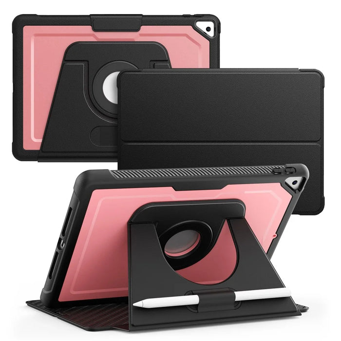 Tablet Case for iPad 10.2 (2021) / (2019) / (2020) / Pro 10.5-inch (2017) / Air 10.5 inch (2019) Detachable PU Leather Flip Cover - Pink - 1