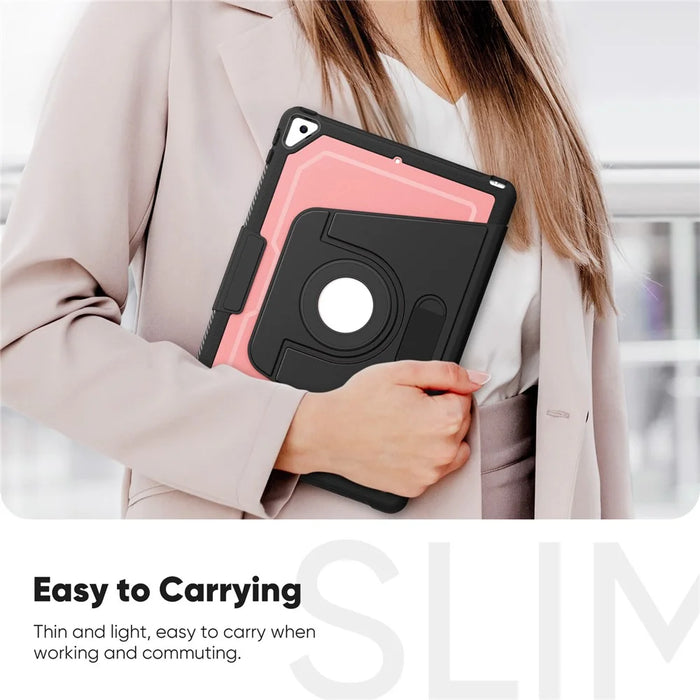Tablet Case for iPad 10.2 (2021) / (2019) / (2020) / Pro 10.5-inch (2017) / Air 10.5 inch (2019) Detachable PU Leather Flip Cover - Pink - 5