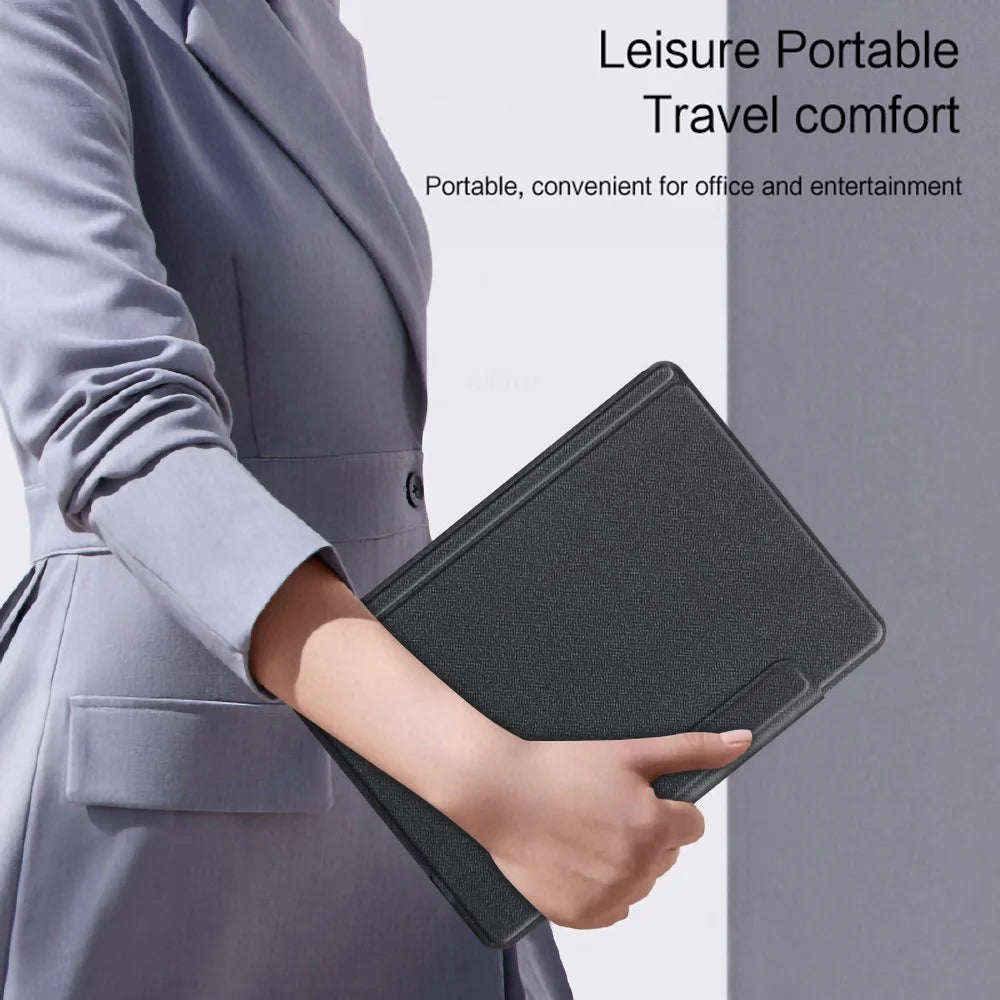 For Samsung Galaxy Tab S10 FE+ Leather Case + Touchpad Bluetooth-Compatible Keyboard (without Backlit) - 6