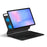 For Samsung Galaxy Tab S10 FE Magnetic Floating Bluetooth-Compatible Keyboard (Russian) + Leather Tablet Case - Black - 1