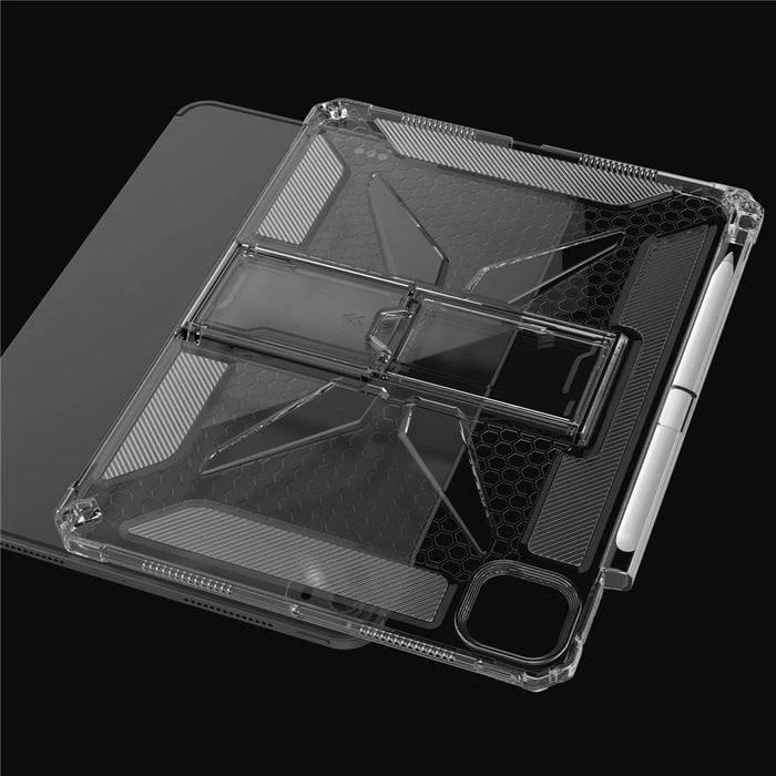 For iPad Pro 11 (2025) / 11 (2024) Clear Case Kickstand Shockproof TPU + PC Tablet Cover with Pen Slot - 7