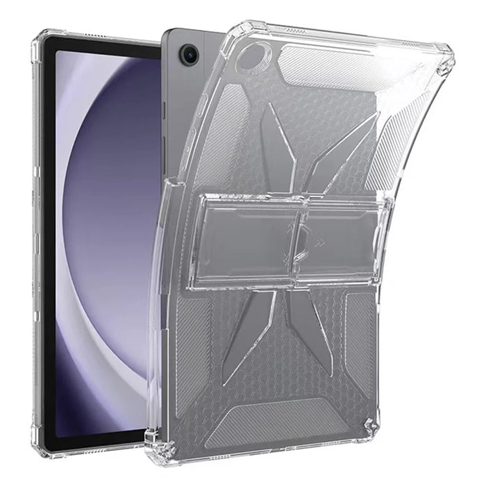 For Samsung Galaxy Tab A9 Clear Case Kickstand Shockproof TPU + PC Tablet Cover with Pen Slot - 2