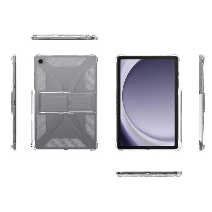 For Samsung Galaxy Tab A9 Clear Case Kickstand Shockproof TPU + PC Tablet Cover with Pen Slot - 5