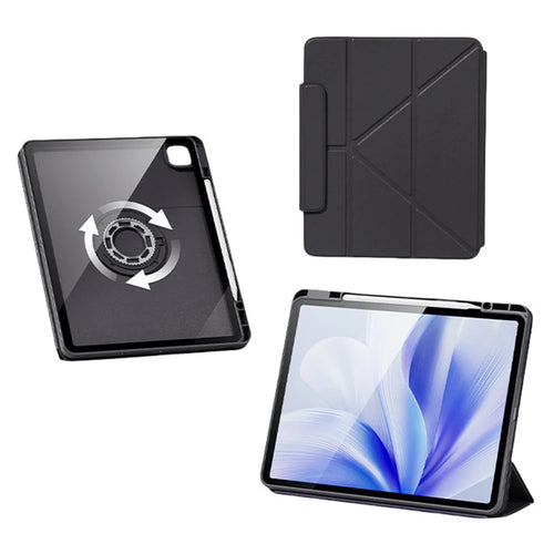 For iPad Pro 13 (2025) / 13 (2024) Case Folding Stand Magnetic Detachable Tablet Cover with Auto Sleep Wake - Black - 1