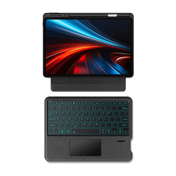 For Honor Pad GT Leather Case + Bluetooth-Compatible Keyboard with Backlight Trackpad - 2