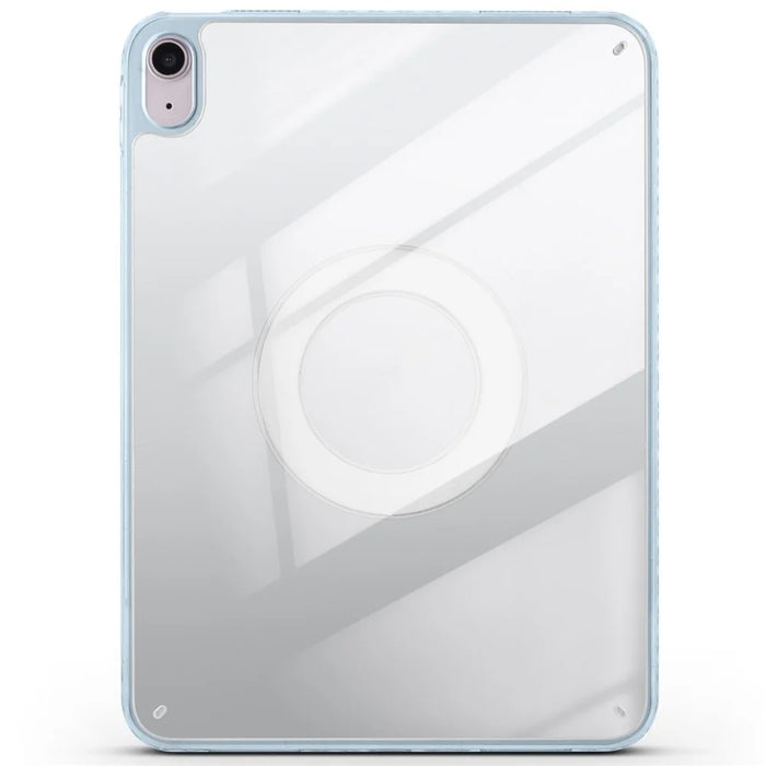 For iPad (2025)  /  10.9 (2022) Case Folding Stand Magnetic Leather Tablet Cover - Baby Blue - 6
