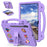 For Samsung Galaxy Tab S10 FE+ Case Kids Cartoon Patterns Hand Grip Kickstand Tablet EVA Cover - Purple - 1