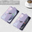 For Samsung Galaxy Tab A9 Tablet Case Tri-Fold Stand Pattern Printing Clear Acrylic Leather Cover - Purple Marble - 2