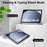 For Samsung Galaxy Tab A9 Tablet Case Tri-Fold Stand Pattern Printing Clear Acrylic Leather Cover - Purple Marble - 3