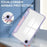 For Samsung Galaxy Tab A9 Tablet Case Tri-Fold Stand Pattern Printing Clear Acrylic Leather Cover - Purple Marble - 6