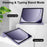 For Samsung Galaxy Tab A9+ Tablet Case Tri-Fold Stand Pattern Printing Clear Acrylic Leather Cover - Purple Marble - 3