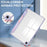 For Samsung Galaxy Tab A9+ Tablet Case Tri-Fold Stand Pattern Printing Clear Acrylic Leather Cover - Purple Marble - 6