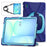 Tablet Case with Shoulder Strap for Samsung Galaxy Tab S10 FE+ SM-X620 / SM-X626B TPU + PC + Silicone Kickstand Cover - Navy Blue - 3