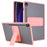 For Samsung Galaxy Tab S10 FE / Tab S9 FE / Tab S9 Case with Kickstand TPU + PC Skin-Touch Tablet Cover - Pink - 1