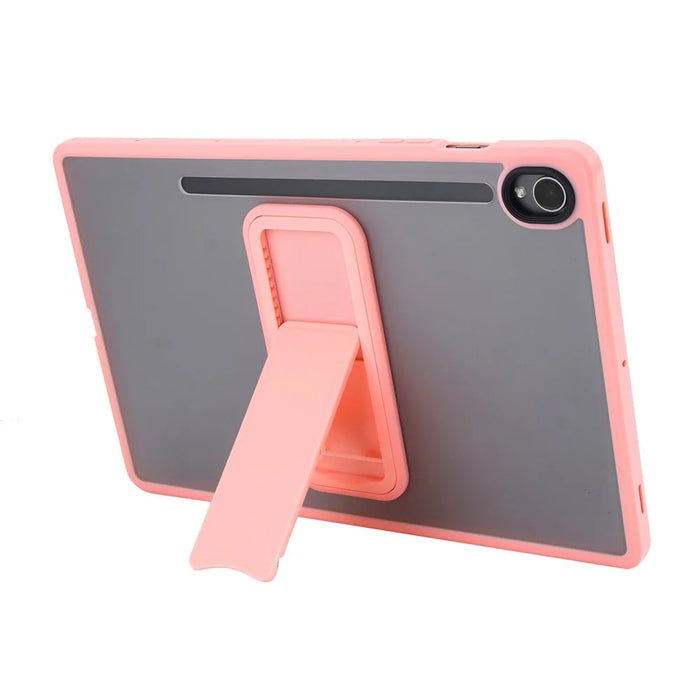 For Samsung Galaxy Tab S10 FE / Tab S9 FE / Tab S9 Case with Kickstand TPU + PC Skin-Touch Tablet Cover - Pink - 2
