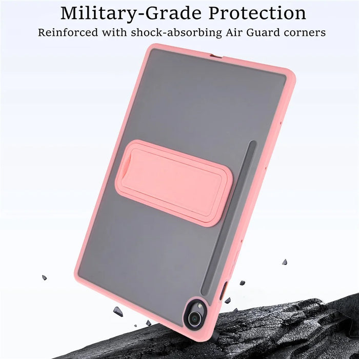 For Samsung Galaxy Tab S10 FE / Tab S9 FE / Tab S9 Case with Kickstand TPU + PC Skin-Touch Tablet Cover - Pink - 5