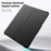 Tablet Case for iPad Air 13 (2026) / (2025) / (2024) / Pro 12.9 (2022) / (2021) / (2020) / (2018) Detachable PC + TPU + PU Leather Flip Cover - Black - 2