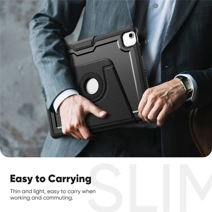 Tablet Case for iPad Air 13 (2026) / (2025) / (2024) / Pro 12.9 (2022) / (2021) / (2020) / (2018) Detachable PC + TPU + PU Leather Flip Cover - Black - 7