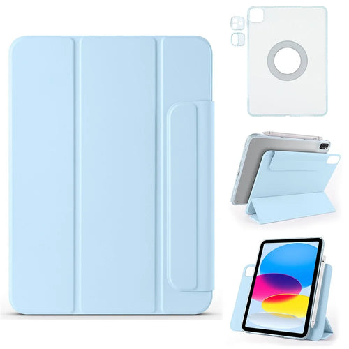 Leather Case For iPad Air 11 (2026) / (2025) / (2024) / Air (2022) / (2020) / Pro 11 (2022) / (2020) / (2018) Folding Stand Magnetic Tablet Cover - Baby Blue - 1