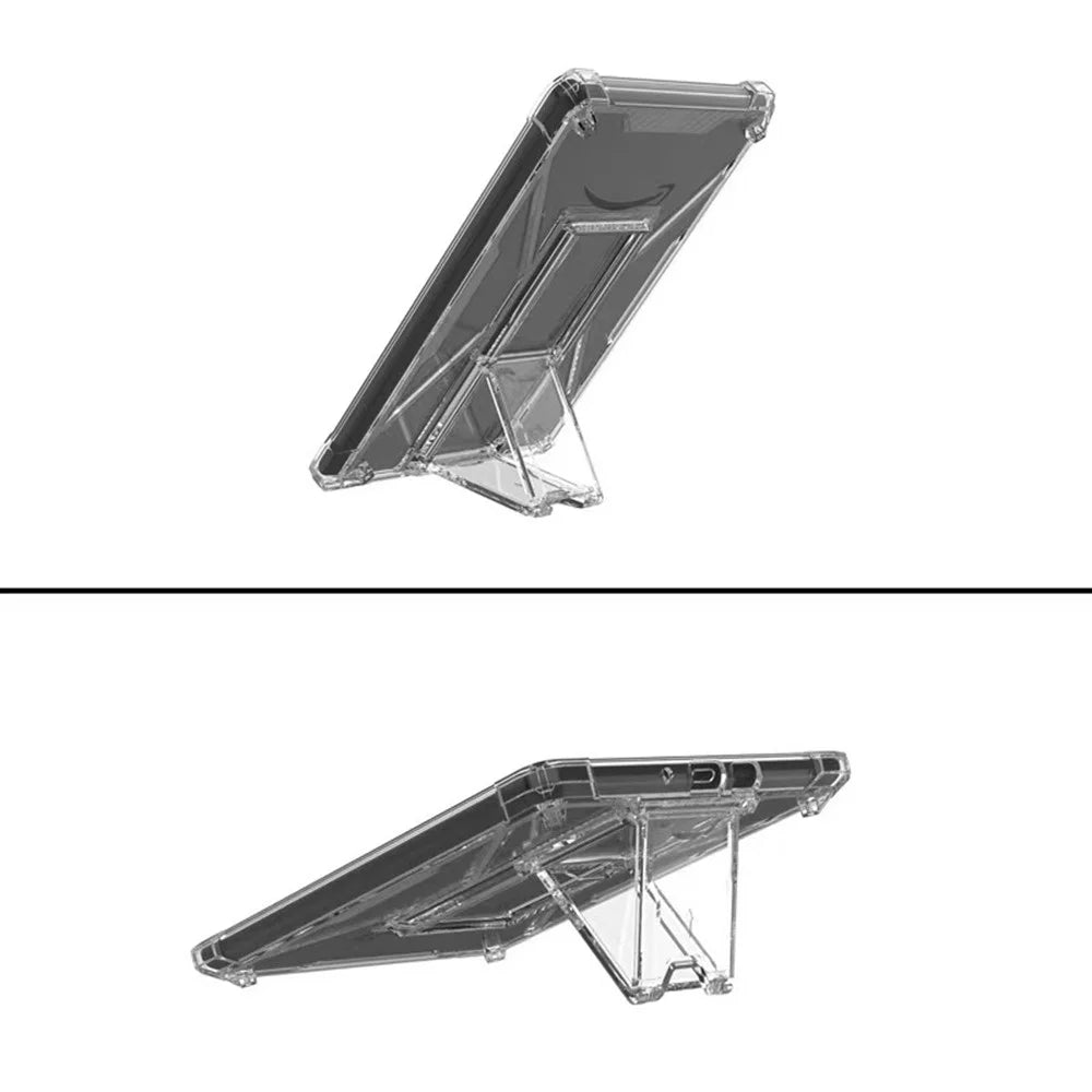 For Amazon Kindle 6 inch (2024) / (2022) Clear Case Kickstand Shockproof TPU + PC Tablet Cover with Pen Slot - 3