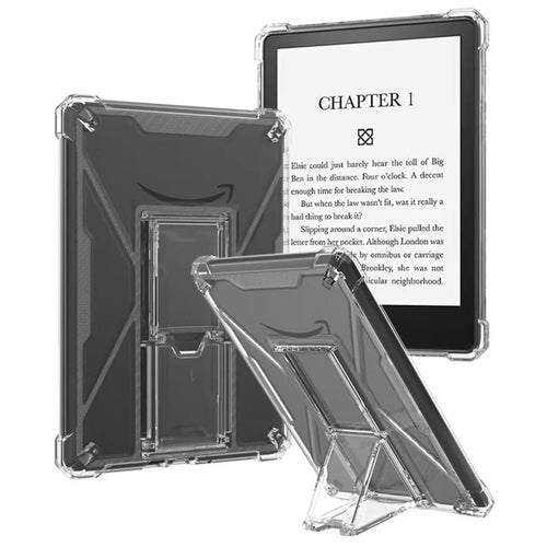 For Amazon Kindle Paperwhite (2024) / Kindle Colorsoft Clear Case Kickstand Shockproof TPU + PC Tablet Cover with Pen Slot - 1