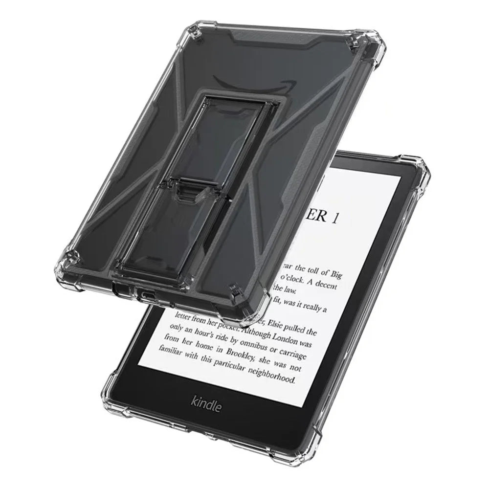 For Amazon Kindle Paperwhite (2024) / Kindle Colorsoft Clear Case Kickstand Shockproof TPU + PC Tablet Cover with Pen Slot - 5