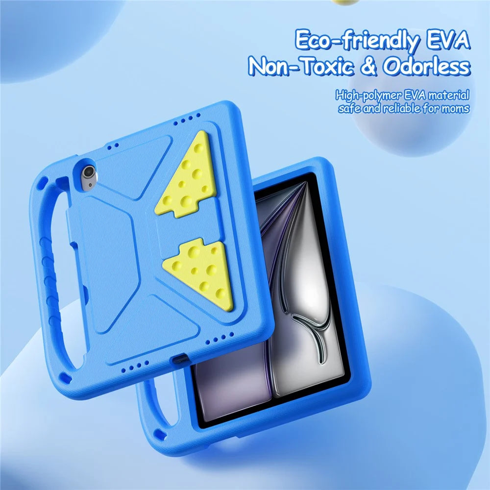 DUX DUCIS For iPad Air 11 (2026) / (2025) / (2024) / Pro 11 (2025) / 11 (2024) Tablet Case with Kickstand  Puff Series EVA Kids Shockproof Cover - Blue - 4