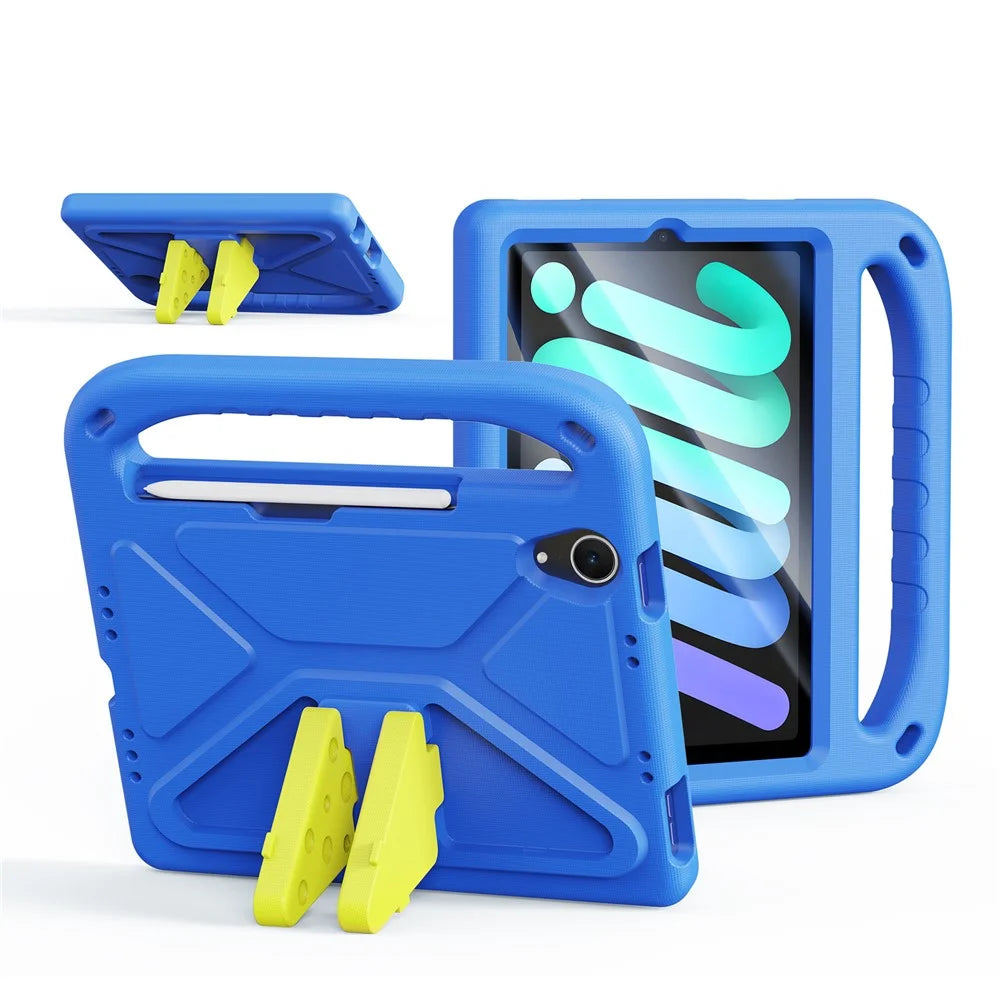 DUX DUCIS For iPad mini (2021) / iPad mini (2024) Tablet Case with Kickstand  Puff Series EVA Kids Shockproof Cover - Blue - 1