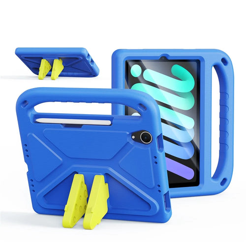 DUX DUCIS For iPad mini (2021) / iPad mini (2024) Tablet Case with Kickstand  Puff Series EVA Kids Shockproof Cover - Blue - 1