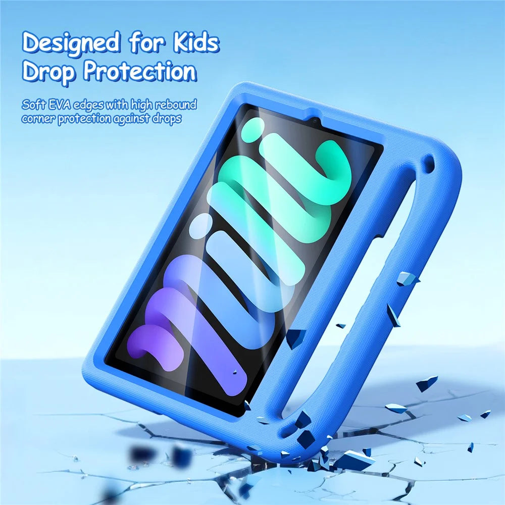 DUX DUCIS For iPad mini (2021) / iPad mini (2024) Tablet Case with Kickstand  Puff Series EVA Kids Shockproof Cover - Blue - 5