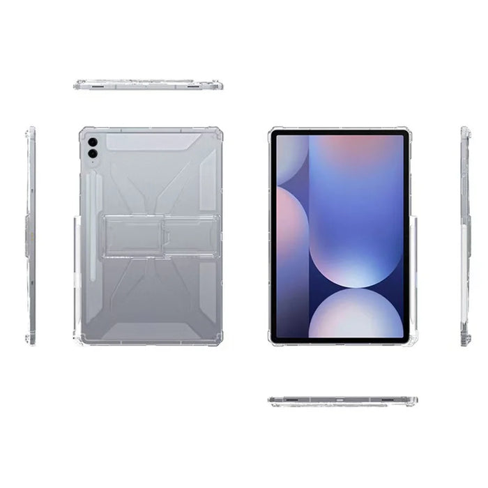 For Samsung Galaxy Tab S10 FE  /  S9 FE Clear Case Kickstand Shockproof TPU + PC Tablet Cover with Pen Slot - 5