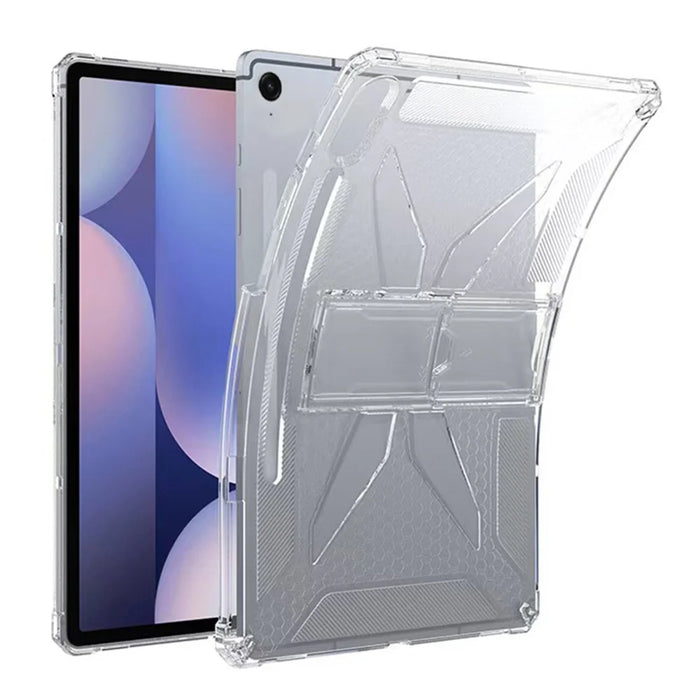 For Samsung Galaxy Tab S10 FE+ Clear Case Kickstand Shockproof TPU + PC Tablet Cover with Pen Slot - 2