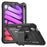 For iPad mini (2024) / (2021) Case PC + TPE Tablet Cover with Hidden Zinc Alloy Kickstand - Black - 1