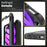 For iPad mini (2024) / (2021) Case PC + TPE Tablet Cover with Hidden Zinc Alloy Kickstand - Black - 7