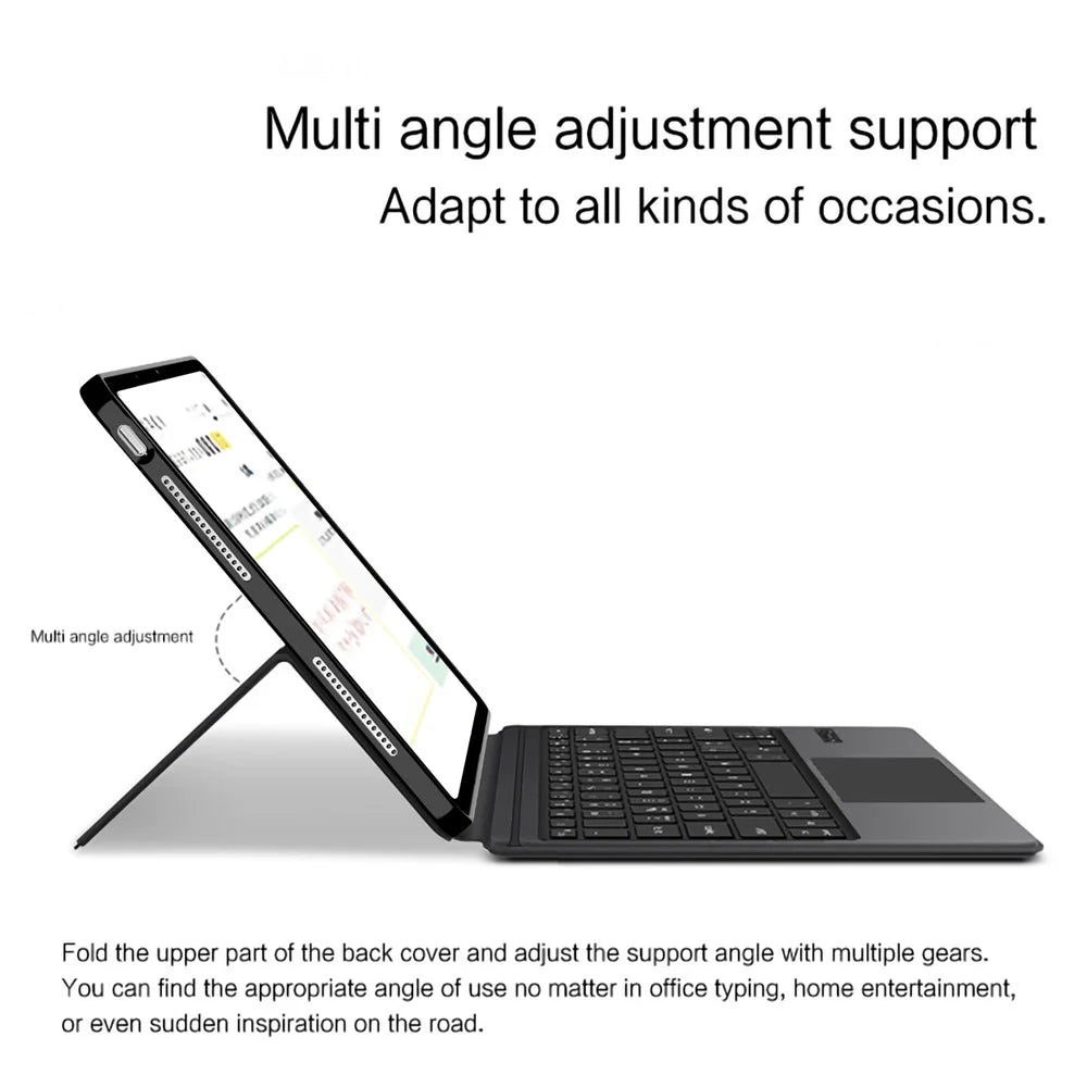For vivo Pad SE Leather Case + Touchpad Bluetooth-Compatible Keyboard (without Backlit) - 6