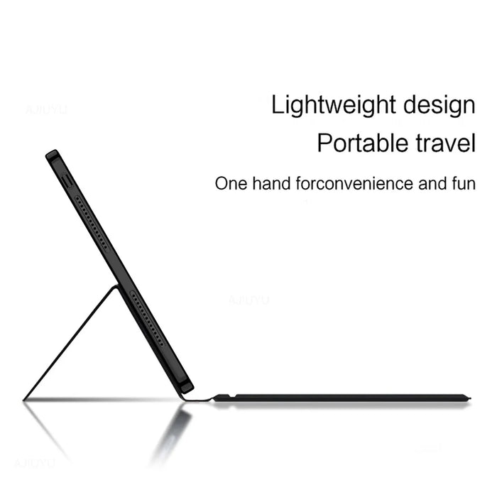 For Honor Pad GT Leather Case + Touchpad Bluetooth-Compatible Keyboard with Backlit - 3