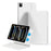 For iPad Pro 11 (2025) / 11 (2024) Magnetic Floating Bluetooth-Compatible Keyboard (Portuguese) + Leather Tablet Case - White - 1