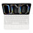 For iPad Pro 11 (2025) / 11 (2024) Magnetic Floating Bluetooth-Compatible Keyboard (Portuguese) + Leather Tablet Case - White - 3