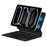 For iPad Pro 11 (2025) / 11 (2024) Magnetic Floating Bluetooth-Compatible Keyboard (Spanish) + Leather Tablet Case - Black - 2