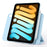 For iPad mini (2024)  /  (2021) Case Folding Stand Magnetic Leather Tablet Cover - Baby Blue - 3