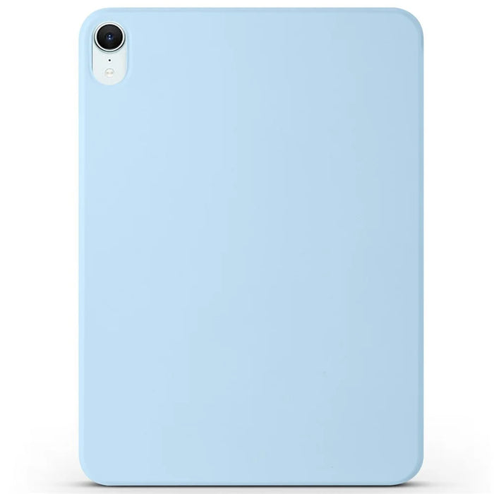 For iPad mini (2024)  /  (2021) Case Folding Stand Magnetic Leather Tablet Cover - Baby Blue - 7