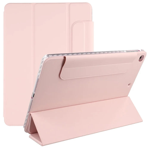 Tablet Case For iPad 9.7-inch (2018)  /  (2017)  /  Air 2  /  Air (2013) Folding Stand Magnetic Leather Cover - Pink - 1