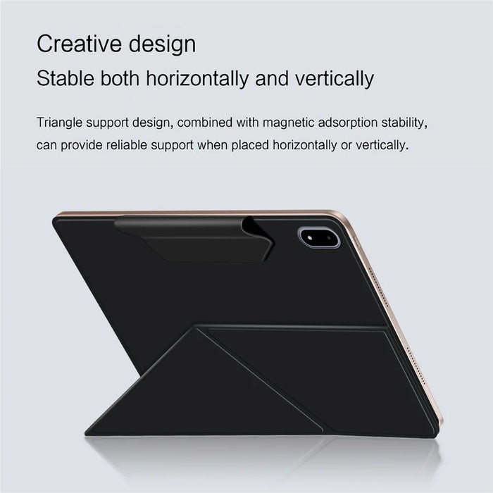 For OnePlus Pad 2 Pro Leather Case Origami Stand Magnetic Tablet Cover Auto Wake / Sleep - Black - 4