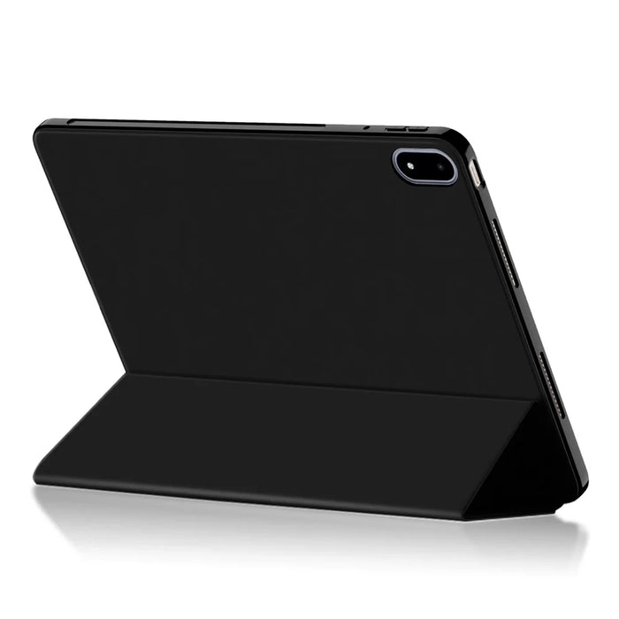 For OnePlus Pad 2 Pro Case PU Leather TPU Back Trifold Stand Tablet Cover - Black - 3