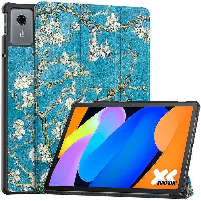 For Lenovo Tab K11 Gen 2 / Idea Tab / Xiaoxin Pad 11 2025 Case Pattern Print Leather Stand Tablet Cover - Apricot - 1