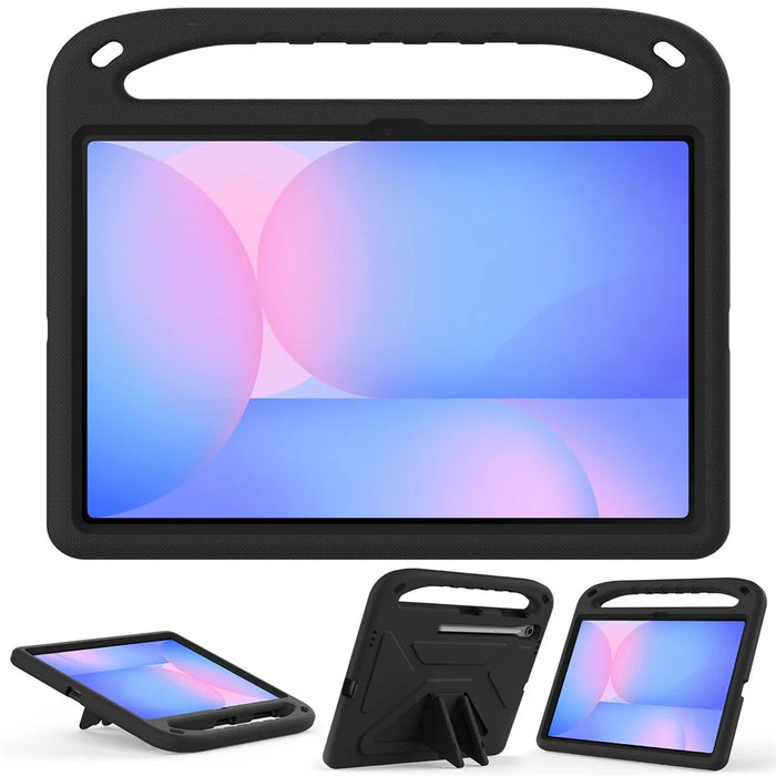 For Samsung Galaxy Tab S10 FE+ Case Hand Grip Kickstand Tablet EVA Cover - Black - 2