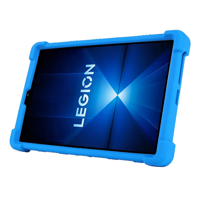 For Lenovo Legion Y700 (2025) Silicone Case with Kickstand Rugged Protective Cover - Dark Blue - 3